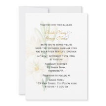 Trouw met vintage botanische kunst witte lelie blo