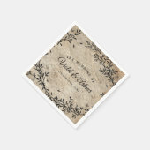Trouw met Vintage Botanische Thema Servet (Hoek)