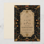 Trouw met Vintage Hemel Renaissance Save The Date (Voorkant / Achterkant)