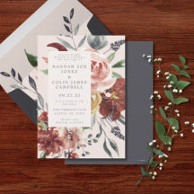 Trouw met Vintage Marsala Blush Pewter Bloemen