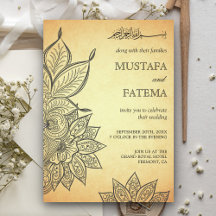 Trouw met Vintage Mehendi Henna Islamitische Stijl