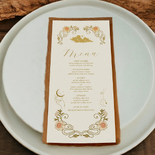 Trouw met Vintage Mysterieuze Botanische Themas Menu