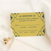 Trouw met Vintage Navy Goud Art Deco