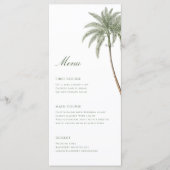 Trouw met vintage palmbomen menu (Voorkant)