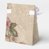 Trouw met Vintage Romantiek Koppel Antieke Rozen Bedankdoosjes (Achterkant)