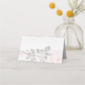 Trouw met vintage roze rozen plaatskaartje (Achterkant)