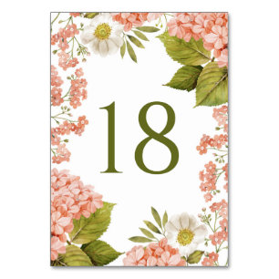 Trouw met vintage waterverf oranje hortensia kaart