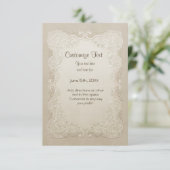 Trouw met vlindermotief in kanten stof kaart (Staand voorkant)