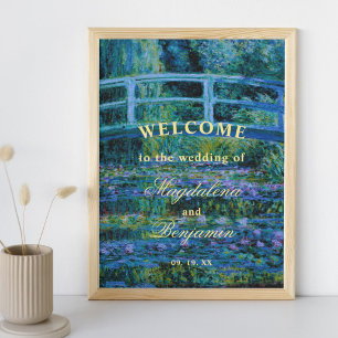 Trouw met Waterlelies in juweeltonen van Monet Poster