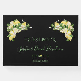 Trouw met waterverf citroen tropisch gastenboek