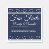 Trouw met zeemotief Navy-blue Touw Hartjes Leuke F Servet (Voorkant)