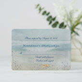 Trouw met zeester RSVP in nautische stijl (Staand voorkant)