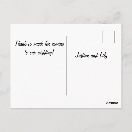 Trouw met zwarte en witte vlinders briefkaart (Achterkant)