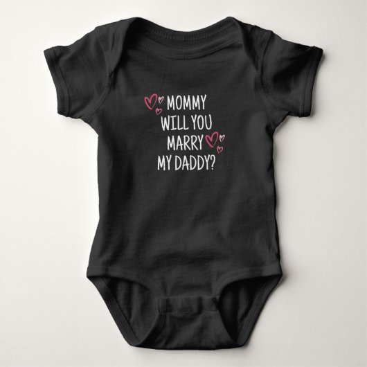 Trouw Mij Papa Baby Bodysuit (Voorkant)