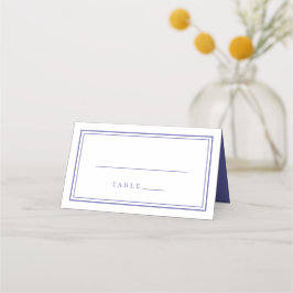 Trouw Minimalistisch Trendy Periwinkle Blauw Plaatskaartje