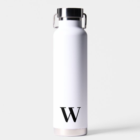 Trouw Minimalistisch Wit Waterfles Cadeau (Voorkant)