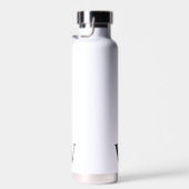 Trouw Minimalistisch Wit Waterfles Cadeau (Rechts)