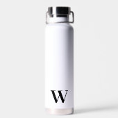 Trouw Minimalistisch Wit Waterfles Cadeau (Achterkant)