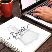 Trouw Minimalistische Bruid Zwart Wit Eenvoudig Planner