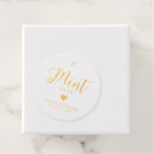 Trouw Mint to Be Folie Rond Bedankjes Labels (Met doos)
