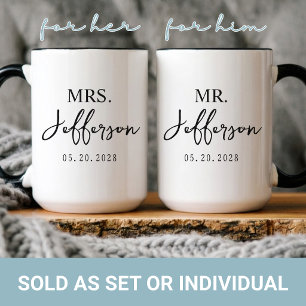 Trouw Modern script Jonggehuwden Mr & Mrs Op Maa Mok