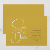 Trouw Moderne Minimalistische Eenvoudige Calligraf Save The Date (Voorkant / Achterkant)