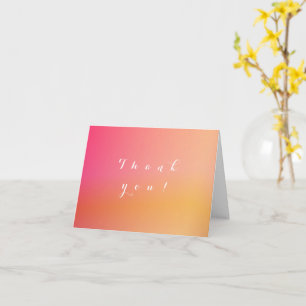 Trouw Moderne Oranje Ombre Dank je wel Kaart