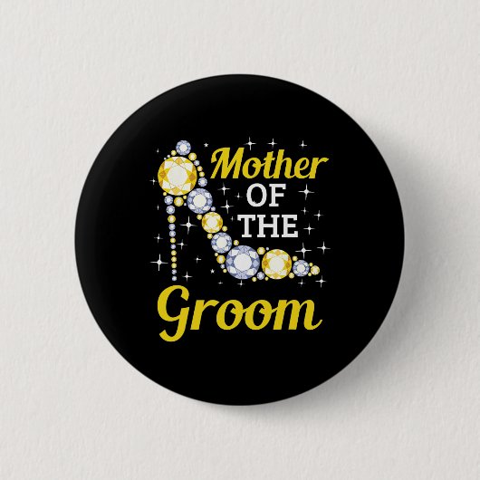 Trouw Moeder Van De Bruidegom Bruiloft Bruidsuitno Ronde Button 5,7 Cm (Voorkant)