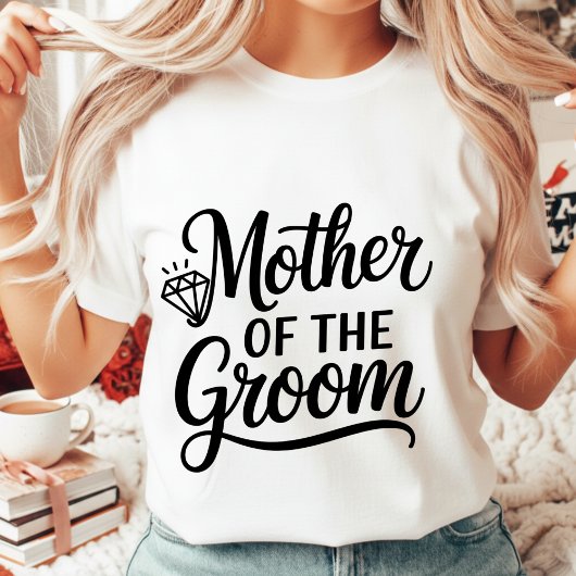 Trouw Moeder van de Bruidegom Hart Diamant Tri-Blend Shirt