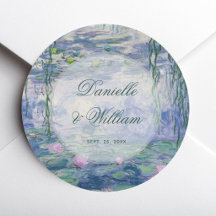 Trouw Monet Bloem Waterlelies Elegante Schrift