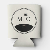 Trouw Monogram Datum Golf Thema Blikjeskoeler (Achterkant)