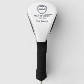 Trouw Monogram Eerste Letters Naam Man Van Verdien Golfheadcover (Voorkant)