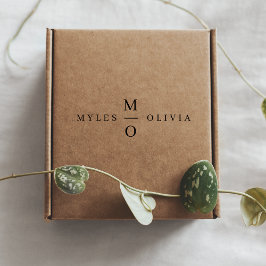 Trouw Monogram Elegant Mijnheer en Mevrouw Zelfinktende Stempel
