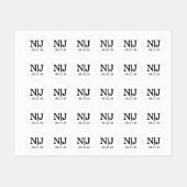 Trouw Monogram Envelopstickers Labels (Vel)