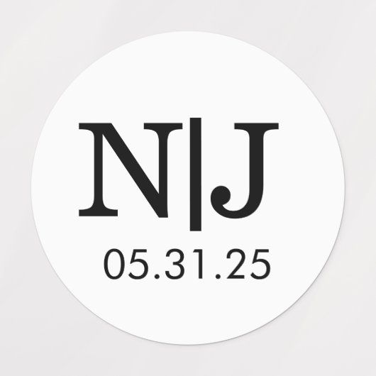 Trouw Monogram Envelopstickers Labels (Design 2)