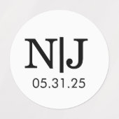 Trouw Monogram Envelopstickers Labels (Design 1)