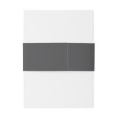 Trouw Monogram Grau en Wit Uitnodigingen Wikkel (Achterkant Voorbeeld)