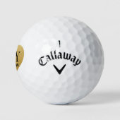 Trouw Monogram Initiaal Datum Gouden Hart Golfballen (Logo)