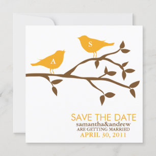 Trouw Monogram Liefdesvogels Save the Date