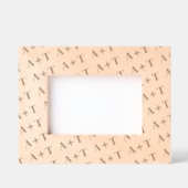 Trouw Monogram Patroon Gegraveerd Houten Frame (Voorkant)