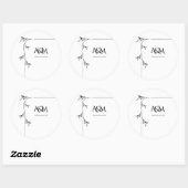 Trouw Monogram Rond Klassiek Sticker (Vel)