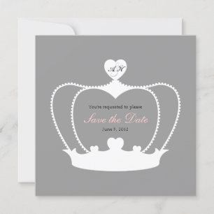 Trouw Monogram Save the Date Aankondiging