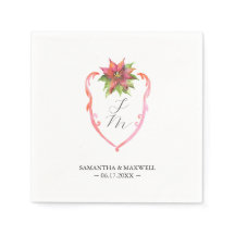 Trouw Monogram Servetten Poinsettia