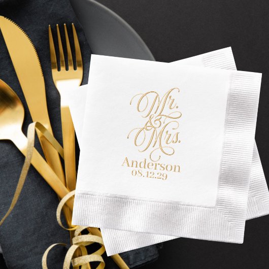 Trouw Mr en Mrs Folie Servetten