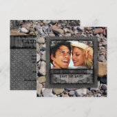 Trouw Natuur Strand Stenen Verloofde Afstudeerders Kaart (Voorkant / Achterkant)