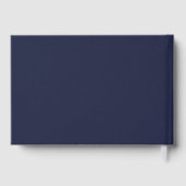 Trouw Navy Blauwe Calligrafie Script Typografie  Gastenboek (Achterkant)
