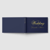 Trouw Navy Blauwe Calligrafie Script Typografie  Gastenboek (Volledig)