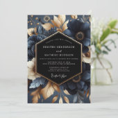 Trouw Navy Bloom Kaart (Staand voorkant)