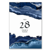 Trouw Navy en Zilver Agate Kaart (Achterkant)