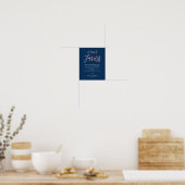 Trouw 'Navy & Rose Goud' 'In plaats van cadeaus' b Poster (Keuken)